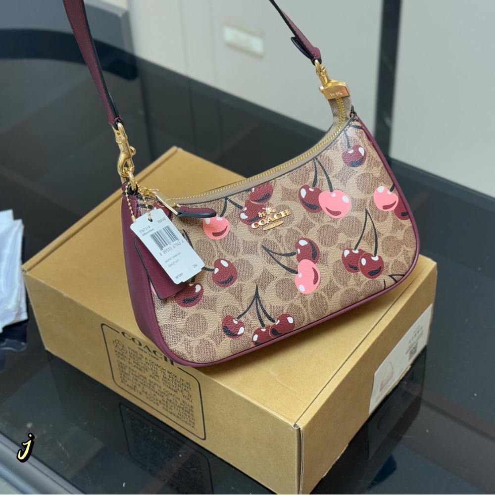 Coach Teri Shoulder Bag with Cherry Print